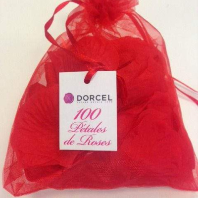 Dorcel 100 紅色花瓣歐根紗包